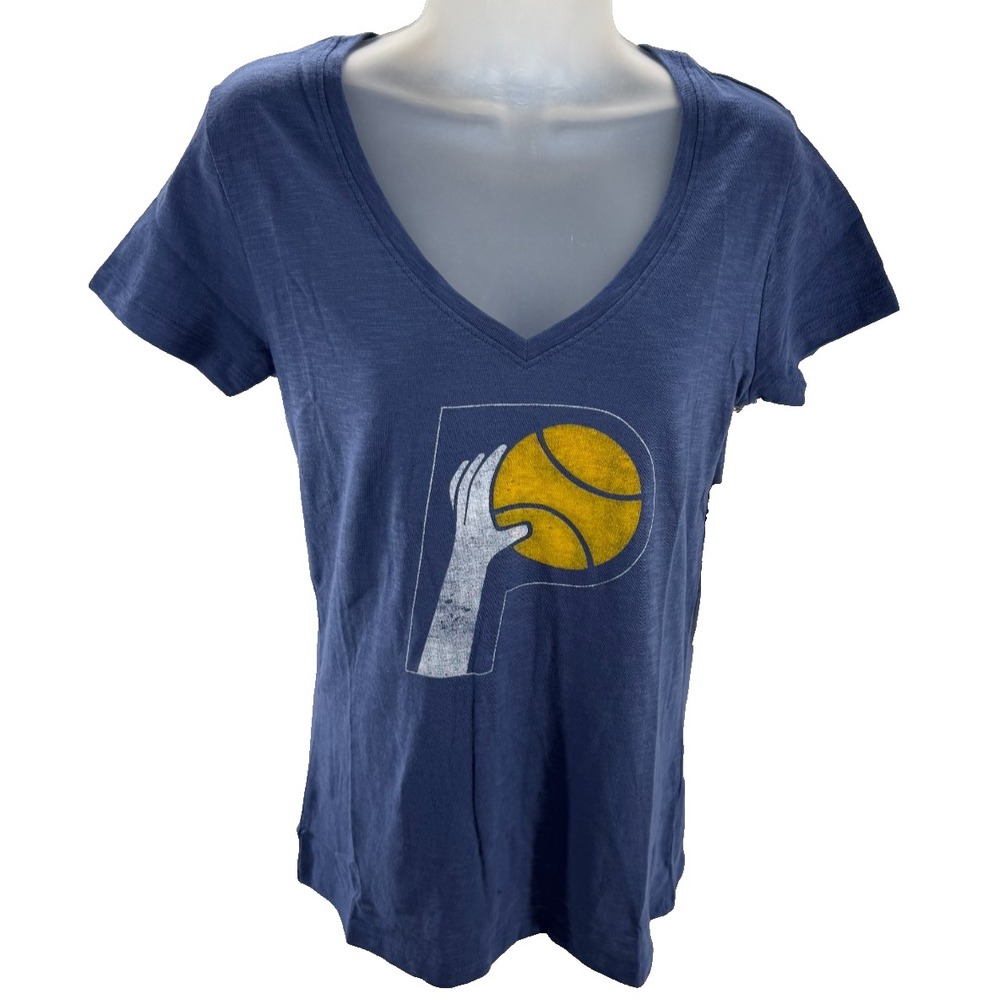 47 Brand Indiana Pacers NBA‎ Hardwood Classics Tee Shirt Navy Large NEW